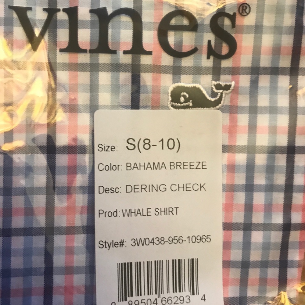 Vineyard Vines NWT boys size 8/10 Long Sleeve - Picture 3 of 3